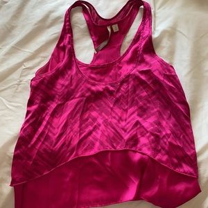 LC Lauren Conrad Racerback Loose Tank Blouse Pink